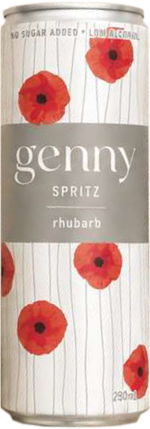 genny rhubarb spritz can